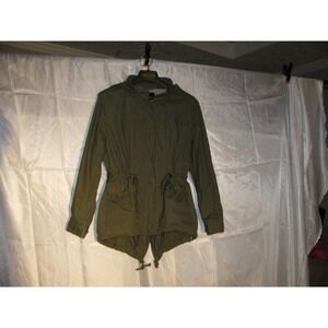 Velvet Heart Rain Coat, Olive Green, cute sz small